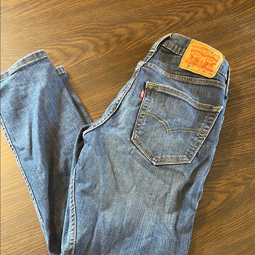 Levi's Blue Straight Jeans with Vintage-Inspired Look